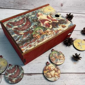 Музыкальная шкатулка пенал из фанеры «Возьми на счастье»