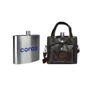 Фляжка металлическая с чехлом из эко-кожи, 2,5л