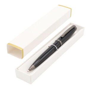 Ручка Betty в коробке Cradle белой с позолотой, чёрная
