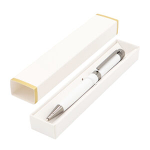 Ручка Senator в коробке Cradle белой с позолотой, белая