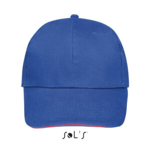 Бейсболка BUFFALO,Синий/ Неоновый корал