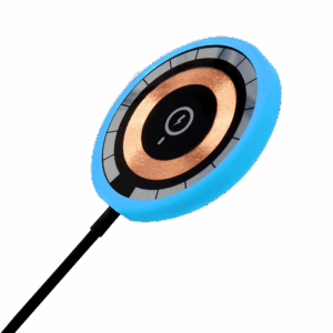 Беспроводное магнитное зарядное устройство Aphia 15W To Go, черный/голубой