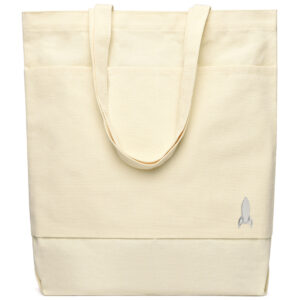 Сумка для покупок JETTA 325 г/м² с шильдом - ракета, натуральный