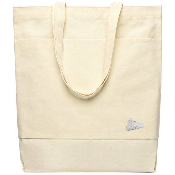 Сумка для покупок JETTA 325 г/м² с шильдом - поезд, натуральный