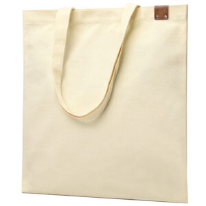 Сумка для покупок IVORY 325 г/м² с PU нашивкой, коричневый