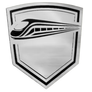 Шильд-наклейка поезд, серебро