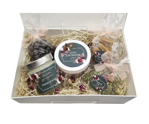 Набор подарочный большой PION AND ROSE dark green