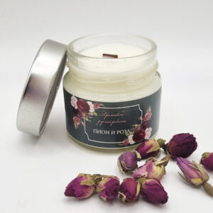Аромасвеча PION AND ROSE в банке 100 мл
