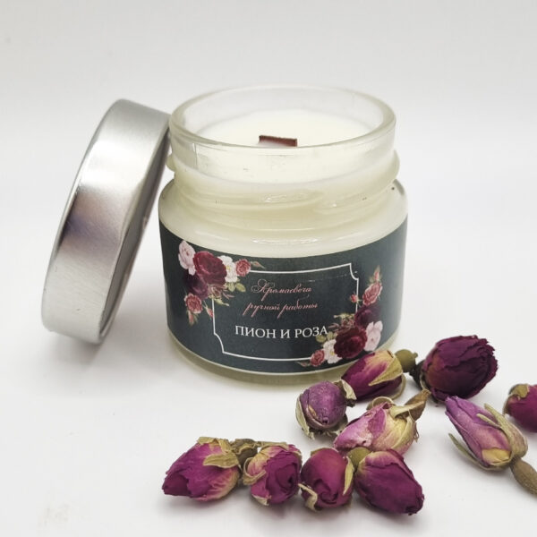 Аромасвеча PION AND ROSE в банке 100 мл