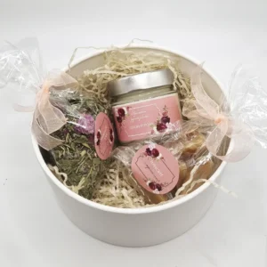 Набор подарочный в круглой коробке стандарт PION AND ROSE