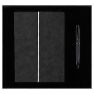 Набор подарочный Solution Prestige Duo, (Ежедневник в суперобложке Country Galaxy Nuba A5+, Ручка шариковая матовая Prime), черный
