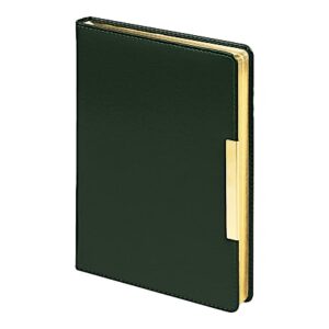 Ежедневник City Moderna Pristine А5, зеленый с золотистым, в твердой обложке с поролоном