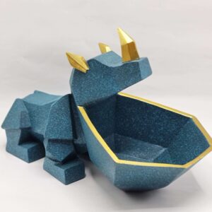 Статуэтка хранитель Носорог, аквамарин