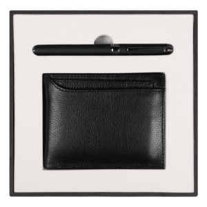 Набор подарочный Solution Superior Duo (кошелек с картхолдером, ручка роллер), чёрный