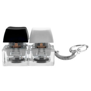 Брелок KeyDuo с LED подсветкой, чёрно-белый