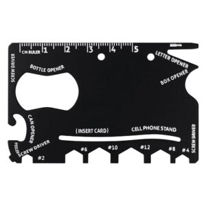 Мультитул Tools Capture в виде карточки, стальной, в чехле из кожзама, черный