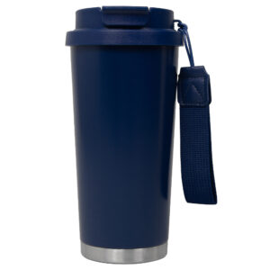 Термокружка Cosmostar, тёмно-синий/ серебро