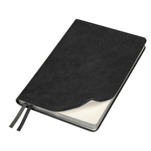 Ежедневник Urban Elegiya Ausone A5, черный с серебристым, недатированный, в полугибкой обложке