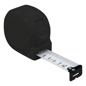 Рулетка Tools Carpenter, 3 метра пластиковая, с ремешком, черная