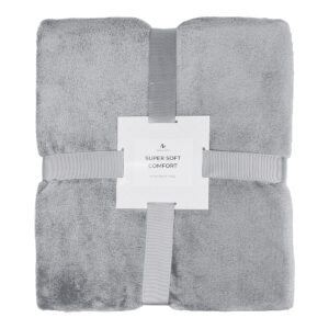 Плед флисовый SUPER SOFT COMFORT TRAVEL, серый - изображение 2