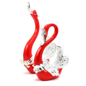 Набор статуэток "Влюбленные лебеди", красные