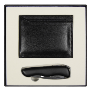 Набор подарочный Solution Superior Duo (кошелек с картхолдером, нож складной), чёрный