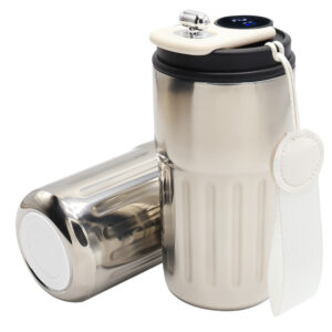 Термокружка Ashly To Go, серебристая/белая