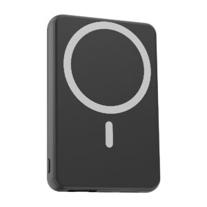 Магнитный внешний аккумулятор Quantum с беспроводной зарядкой (15W), 10000 Mah, черный - изображение 2