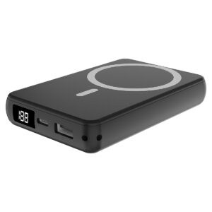 Магнитный внешний аккумулятор Quantum с беспроводной зарядкой (15W), 10000 Mah, черный - изображение 3