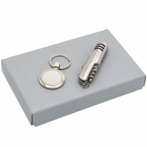 Подарочный набор БАЗИС, серебристый