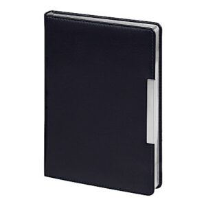 Ежедневник City Moderna Pristine А5, синий с серебристый, недатированный, в твердой обложке с поролоном