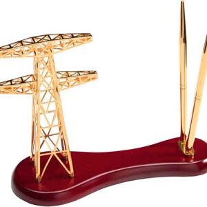 Настольный прибор «Энергия» золотистый/красное дерево 616729