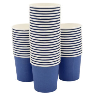 Набор 50 шт бумажный стакан 4,5 унций (130 мл), сине-белый