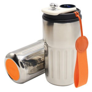 Термокружка Ashly To Go, серебристая/оранжевая