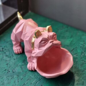 Статуэтка хранитель Бульдог, розовый