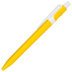 Ручка шариковая пластиковая Ravena Color, желтая/белая