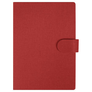 Блокнот А5 Tasmania, в твердой обложке со стикерами в линейку, красный