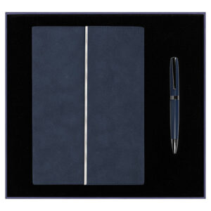 Набор подарочный Solution Prestige Duo, (Ежедневник в суперобложке Country Galaxy Nuba A5+, Ручка шариковая матовая Prime), синий