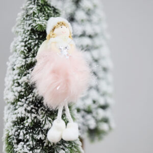 Новогоднее украшение рождественский ангел Брайтенс, розовый