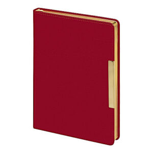Ежедневник City Moderna Pristine А5, бордовый с золотистым, недатированный, в твердой обложке с поролоном