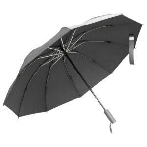Зонт складной автоматический обратного сложения Forest Liverpool Reverse Safeclosing, серый