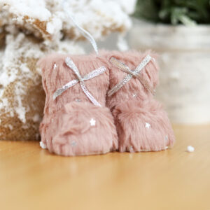 Новогоднее украшение (валенки) Бутс,розовый