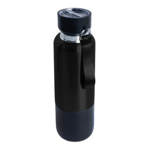 Термос Hike c ланьярдом и манжетой, чёрный