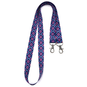 Ланъярд полноцветный Эл с двумя карабинами, 20 мм