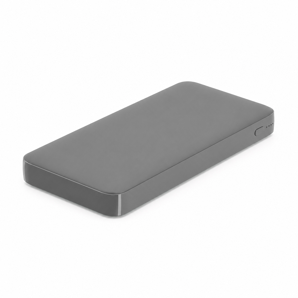 Внешний аккумулятор Polus, 10000 Mah, софт-тач покрытие, серый — изображение 2