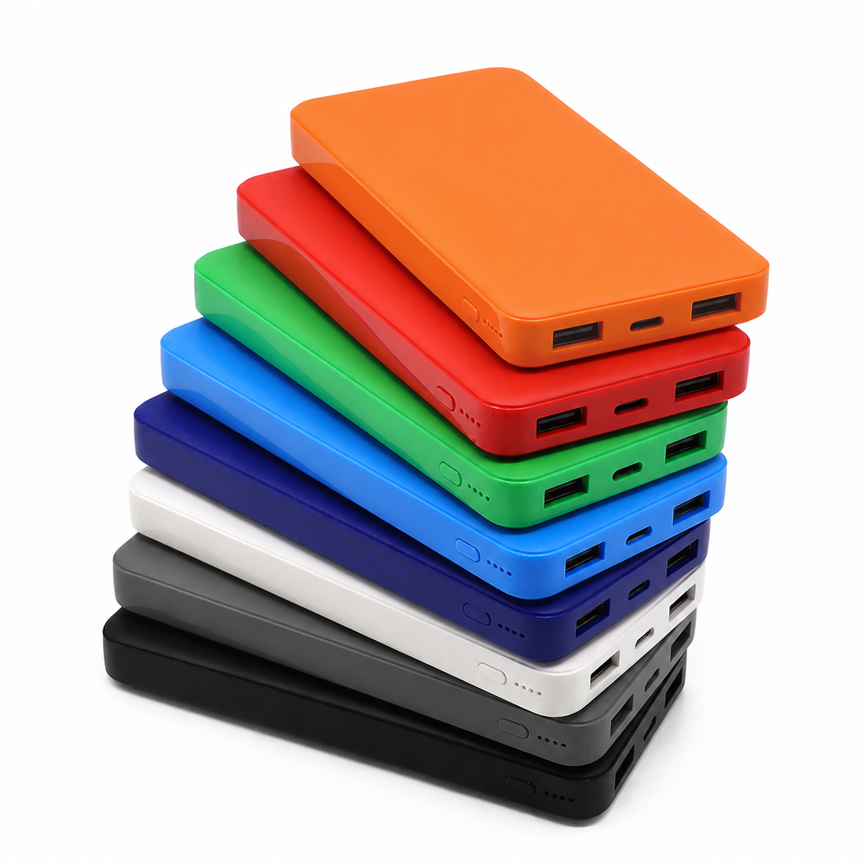 Внешний аккумулятор Polus, 10000 Mah, софт-тач покрытие, серый — изображение 5