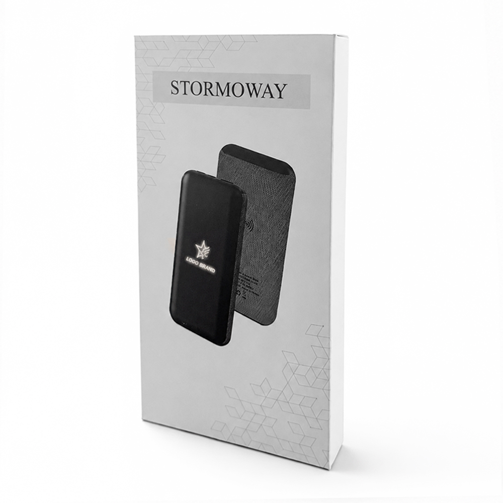 Внешний аккумулятор Stormoway, 10000 mAh с беспроводной зарядкой, черный - изображение 4