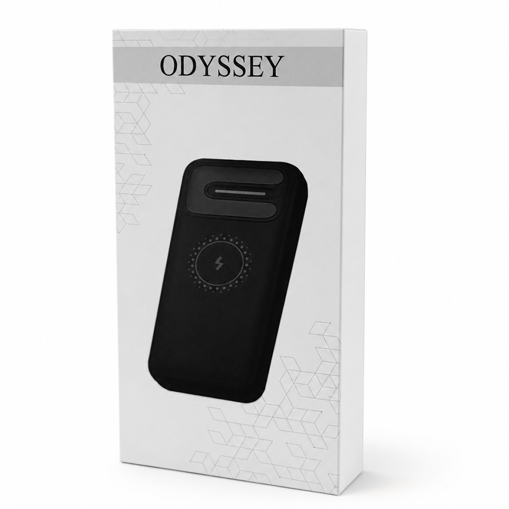 Внешний аккумулятор Odyssey, 10000 mAh с беспроводной зарядкой, черный — изображение 5