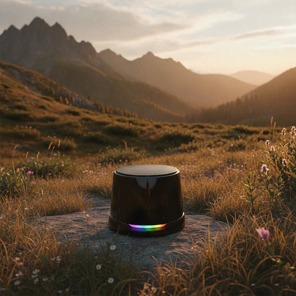 Магнитная беспроводная Bluetooth колонка-подставка Wave 5W, черная - изображение 7