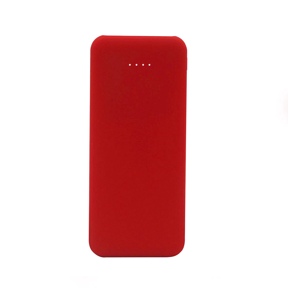 Внешний аккумулятор Arrida 5000mAh, с покрытием Baby skin, красный — изображение 2